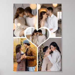 Póster Diseña tu propio collage de 5 fotos