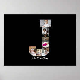 Póster Diseña tu propio collage de fotos con la letra J