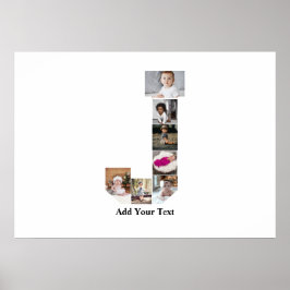 Póster Diseña tu propio collage de fotos con la letra J