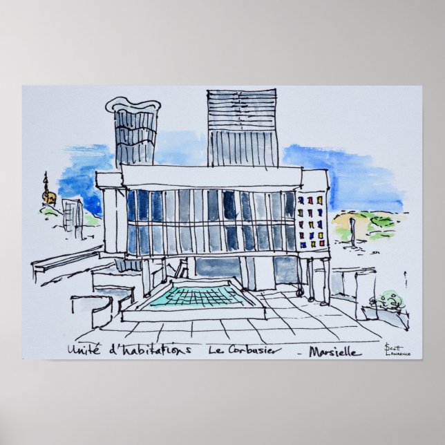 Póster Diseñado por Le Corbusier | Marsella, Francia (Frente)