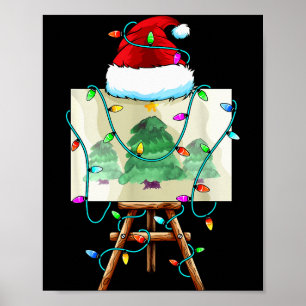 Póster Diseñador de Pintor de Navidad _ Santa Xmas Pintor