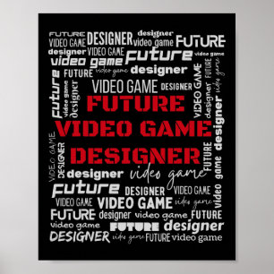 Póster Diseñador de videojuegos futuro para desarrollador