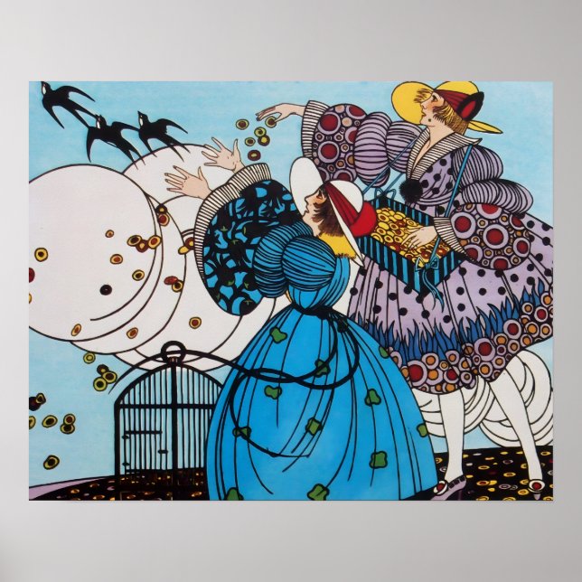 PÓSTER DISEÑADORA DE VESTUARIO DE MODA / AVES DE PRIMAVER (Frente)