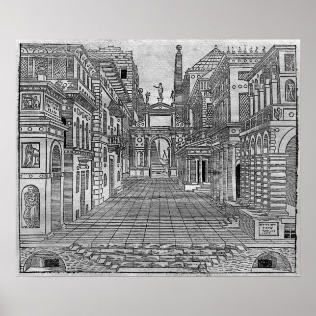 Póster Diseñar para una escena trágica (Frente)