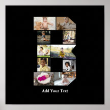 Diseñar su propia letra B Collage de fotos