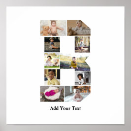 Póster Diseñar su propia letra B Collage de fotos