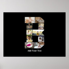 Póster Diseñar su propia letra B Collage de fotos