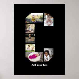 Póster Diseñar su propia letra C Collage de fotos