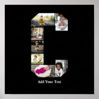 Diseñar su propia letra C Collage de fotos