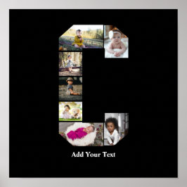 Póster Diseñar su propia letra C Collage de fotos