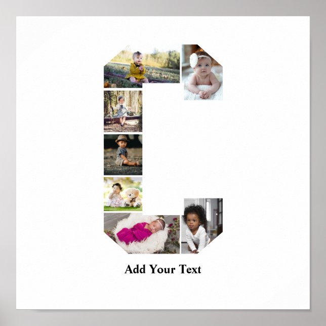 Póster Diseñar su propia letra C Collage de fotos (Frente)