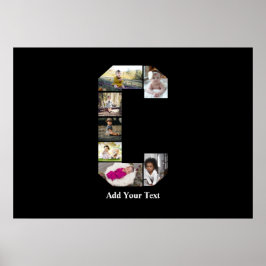 Póster Diseñar su propia letra C Collage de fotos