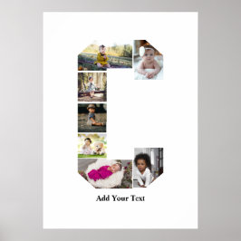 Póster Diseñar su propia letra C Collage de fotos