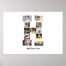 Diseñar su propia letra Collage de fotos H