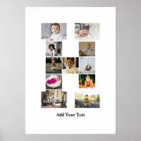 Diseñar su propia letra Collage de fotos H