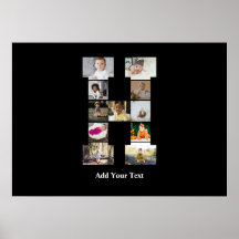 Diseñar su propia letra Collage de fotos H
