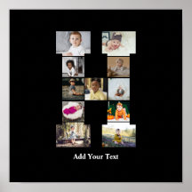 Diseñar su propia letra Collage de fotos H