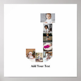 Póster Diseñar su propia letra Collage de fotos J