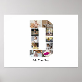 Póster Diseñar su propia letra D Collage de fotos