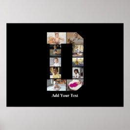 Póster Diseñar su propia letra D Collage de fotos