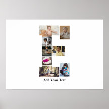 Diseñar su propia letra E Collage de fotos