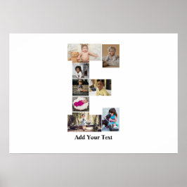 Póster Diseñar su propia letra E Collage de fotos
