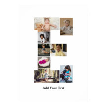 Diseñar su propia letra E Collage de fotos