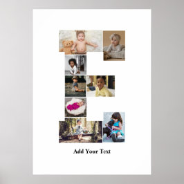 Póster Diseñar su propia letra E Collage de fotos