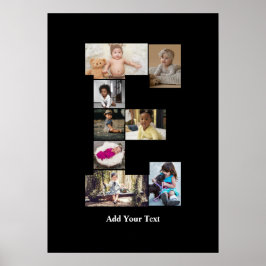 Póster Diseñar su propia letra E Collage de fotos