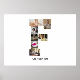Póster Diseñar su propia letra F Collage de fotos