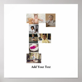 Póster Diseñar su propia letra F Collage de fotos