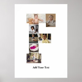 Póster Diseñar su propia letra F Collage de fotos