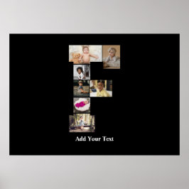 Póster Diseñar su propia letra F Collage de fotos