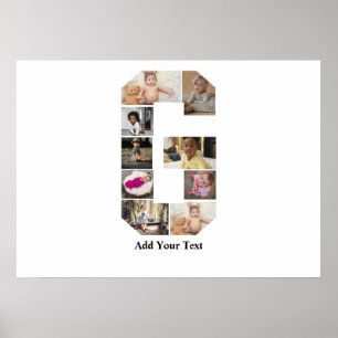 Póster Diseñar su propia letra G Collage de fotos