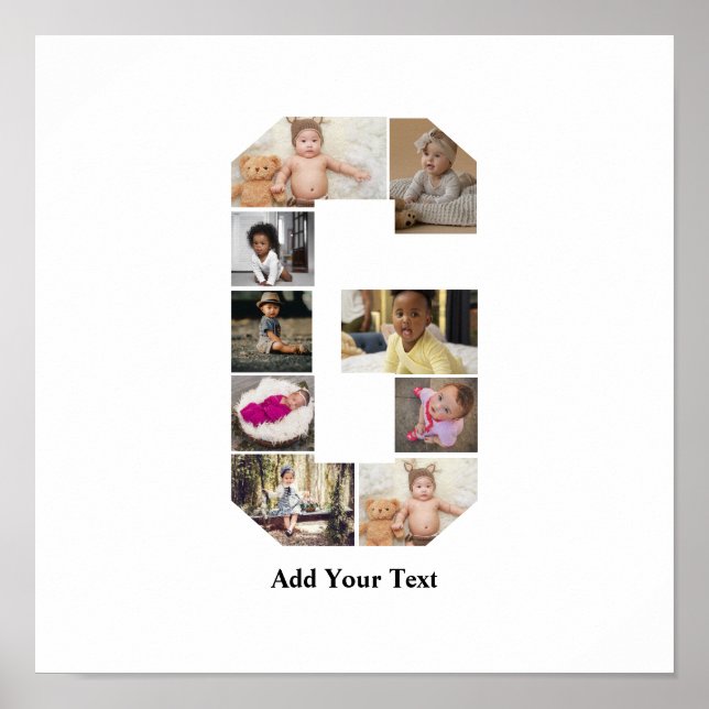 Póster Diseñar su propia letra G Collage de fotos (Frente)