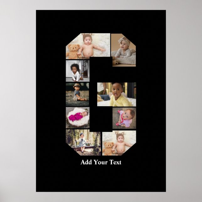 Póster Diseñar su propia letra G Collage de fotos (Frente)