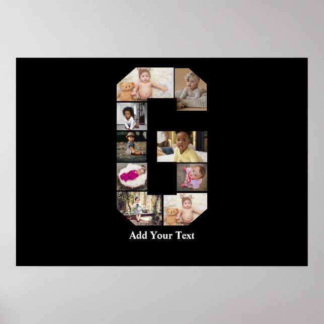 Póster Diseñar su propia letra G Collage de fotos (Frente)