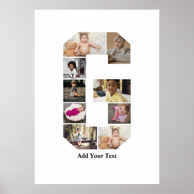 Póster Diseñar su propia letra G Collage de fotos (Frente)