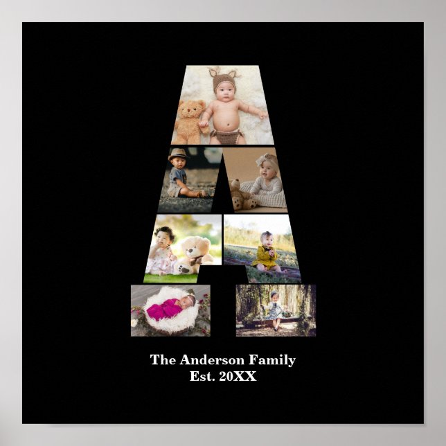 Póster Diseñar su propia letra un Collage de fotos (Frente)