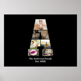 Póster Diseñar su propia letra un Collage de fotos