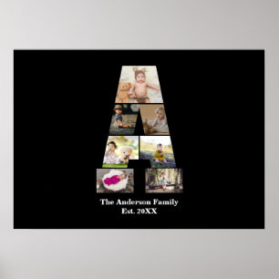 Póster Diseñar su propia letra un Collage de fotos