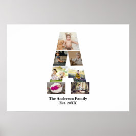 Póster Diseñar su propia letra un Collage de fotos