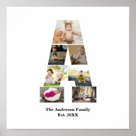 Póster Diseñar su propia letra un Collage de fotos