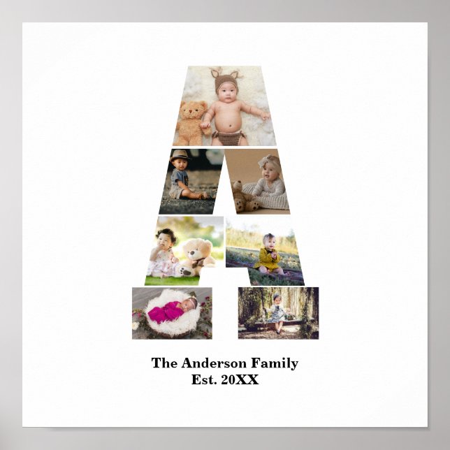 Póster Diseñar su propia letra un Collage de fotos (Frente)