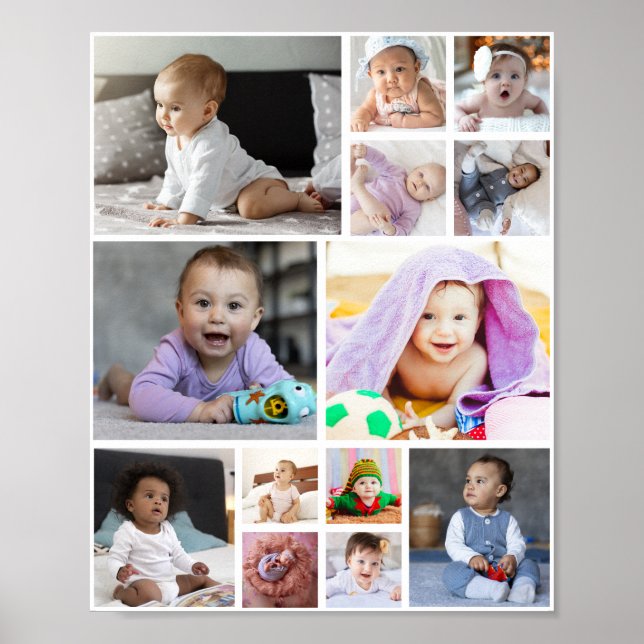 Póster Diseñar su propio Collage de fotos de 13 (Frente)