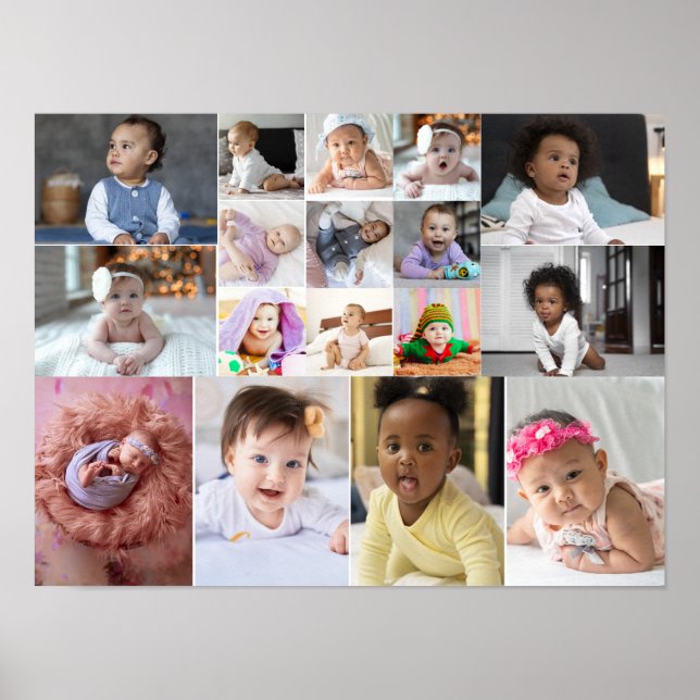 Póster Diseñar su propio Collage de fotos de 17 (Frente)