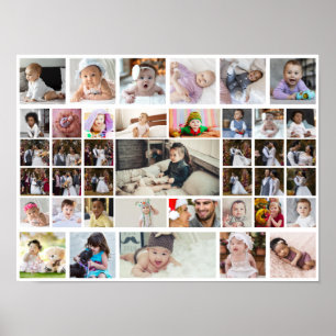 Póster Diseñar su propio Collage de fotos de 40