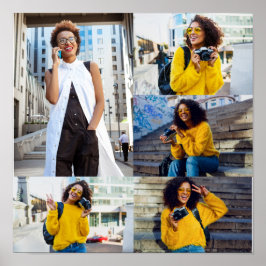 Póster Diseñar su propio Collage de fotos de 5