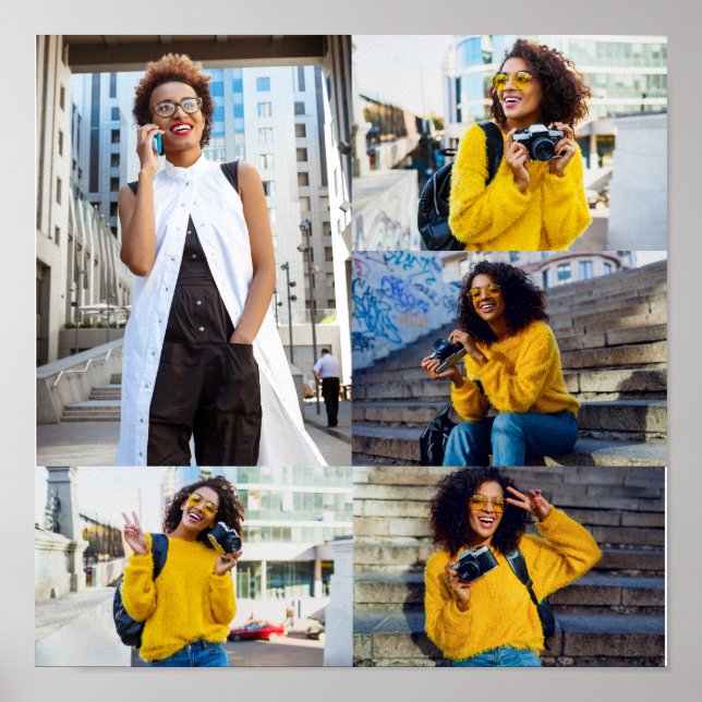 Póster Diseñar su propio Collage de fotos de 5 (Frente)