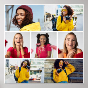 Póster Diseñar su propio Collage de fotos de 7